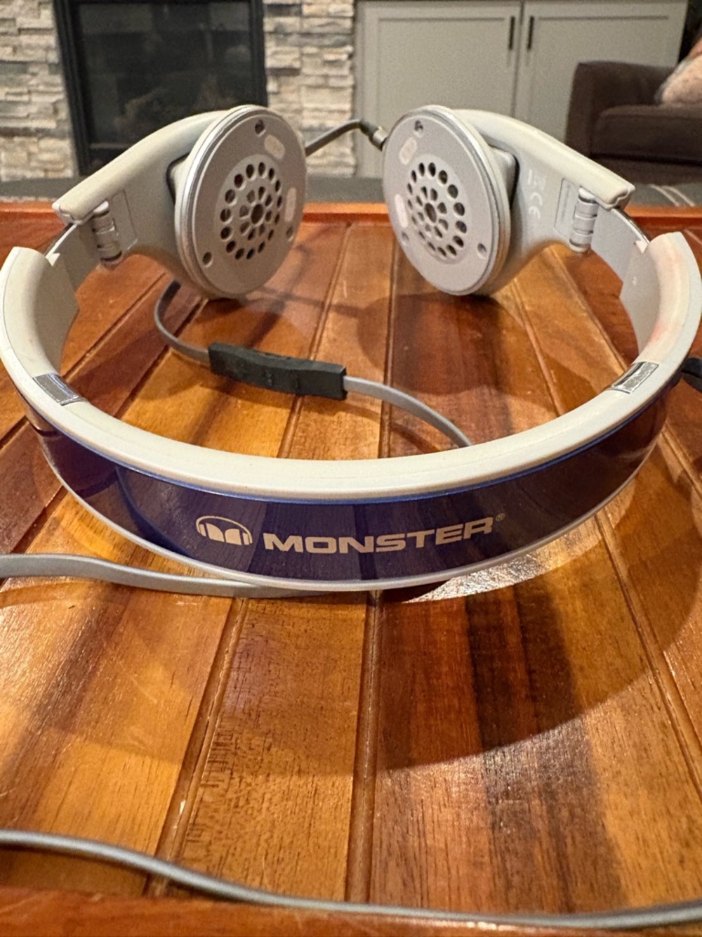 Monster DNA On Ear Over-Ear Wired Headphones White and Blue
